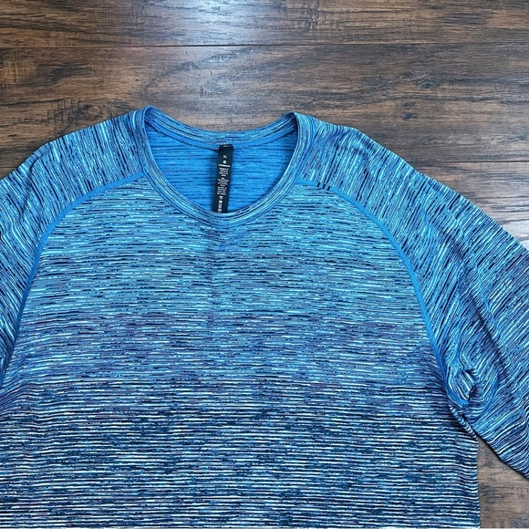 Lululemon • Metal Vent Tech Long Sleeve tee ombre dip dye teal black space - Picture 3 of 9